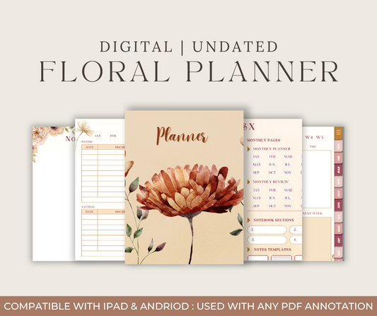 Floral Undated - Digital Planner