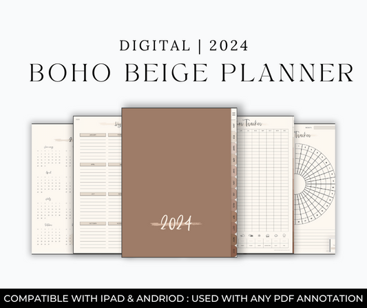 2024 BOHO Beige - Digital Planner