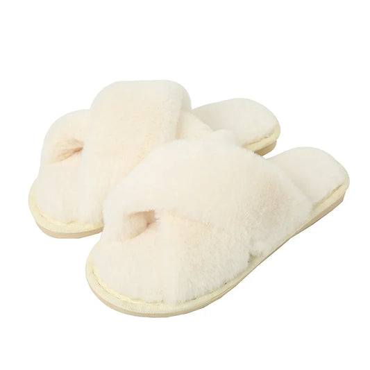 Cross Style Plush Slippers - FREE SHIPPING
