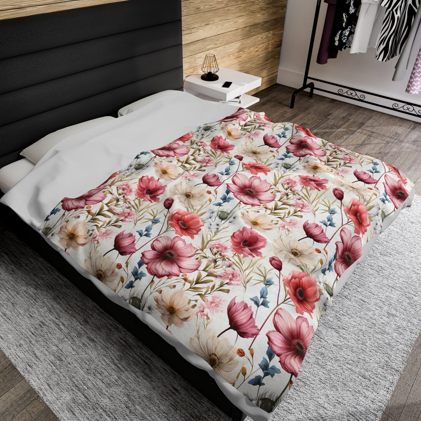 Summer Flowers - Plush Blanket