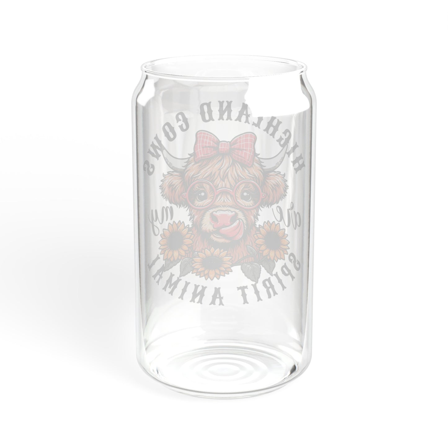 Cows are My Spirit Animal - Sipper Glass, 16oz