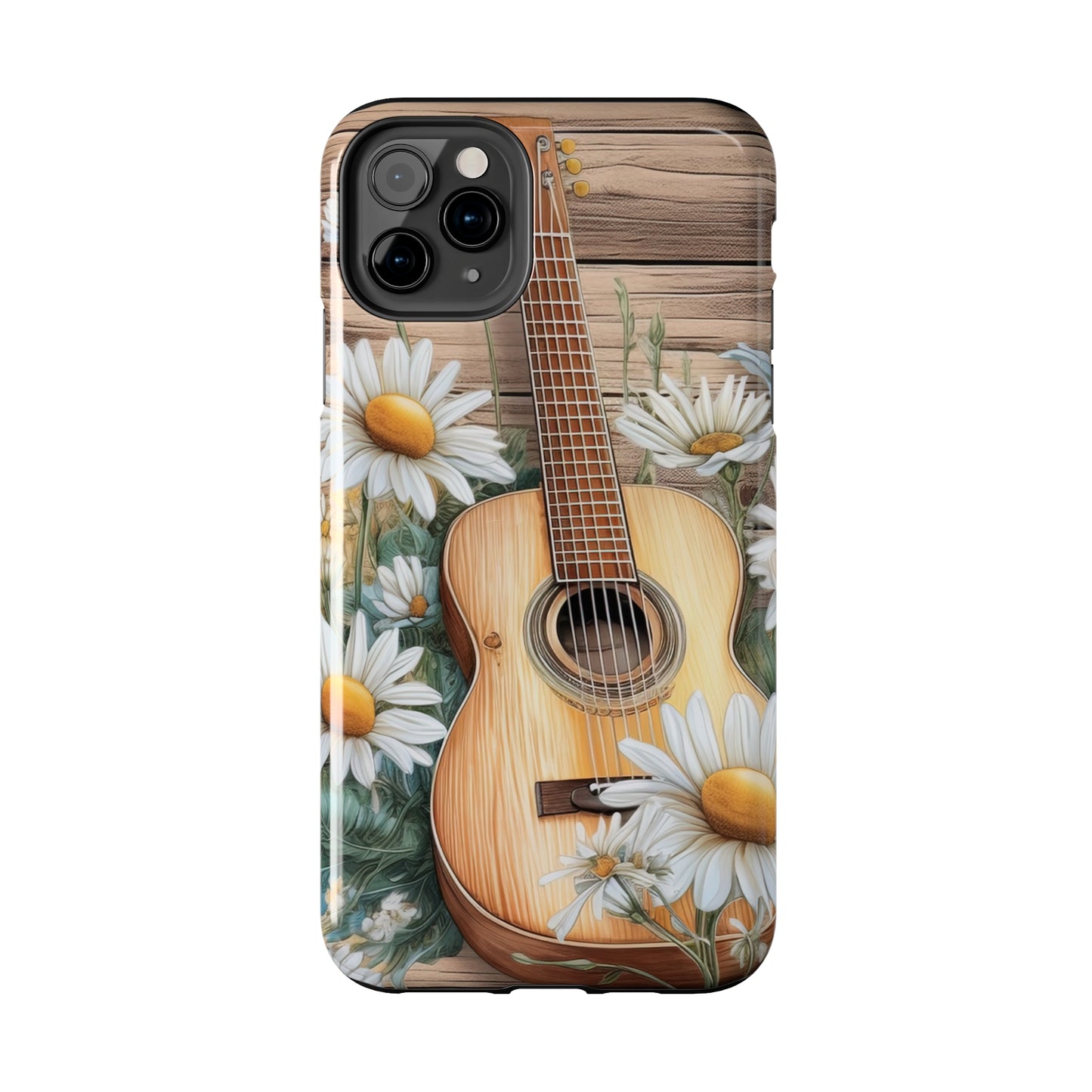 Guitar & Daisies - Tough Phone Cases