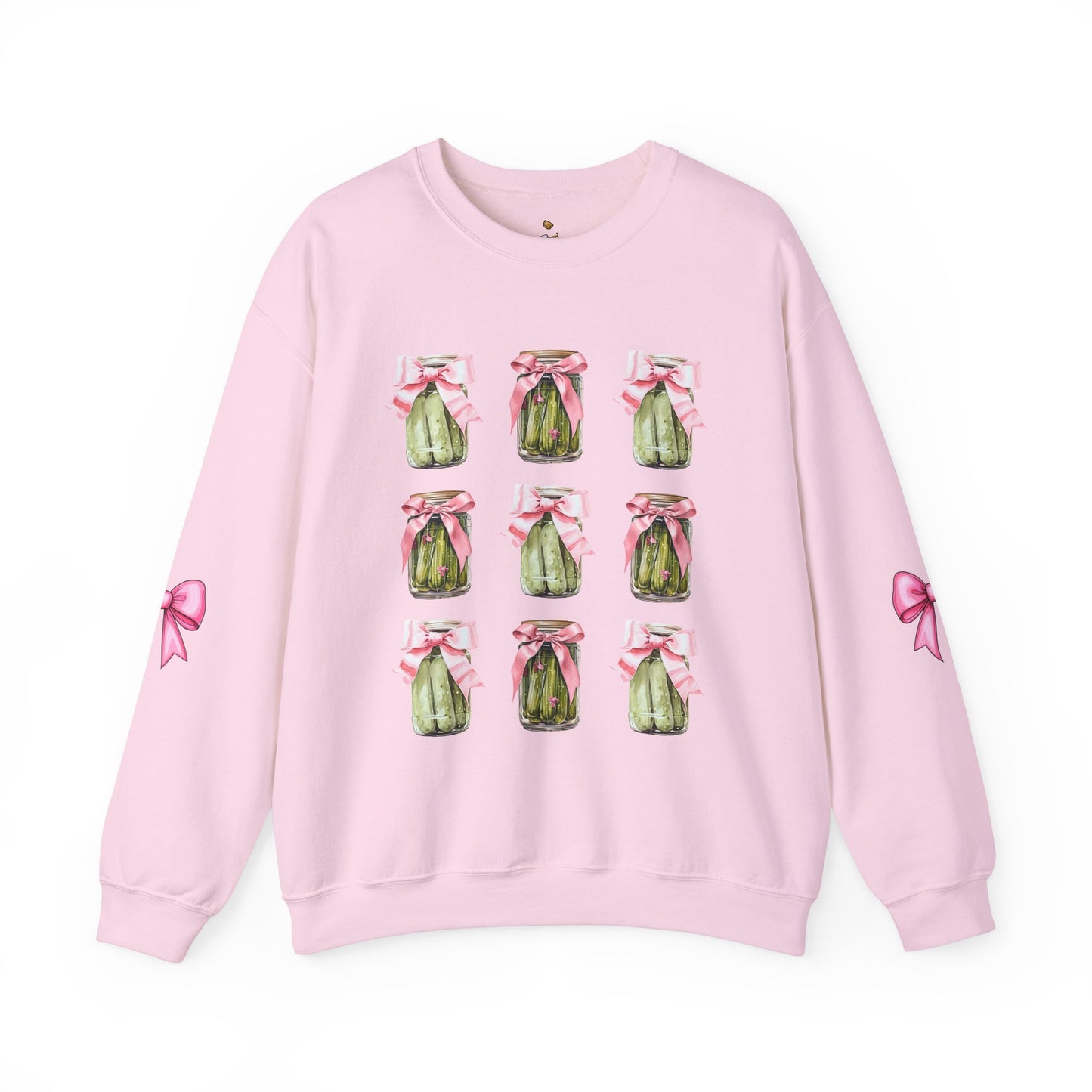 "Pretty Pickles" Pink Sweatshirt – Cute Aesthetic Pickle Jar Crewneck