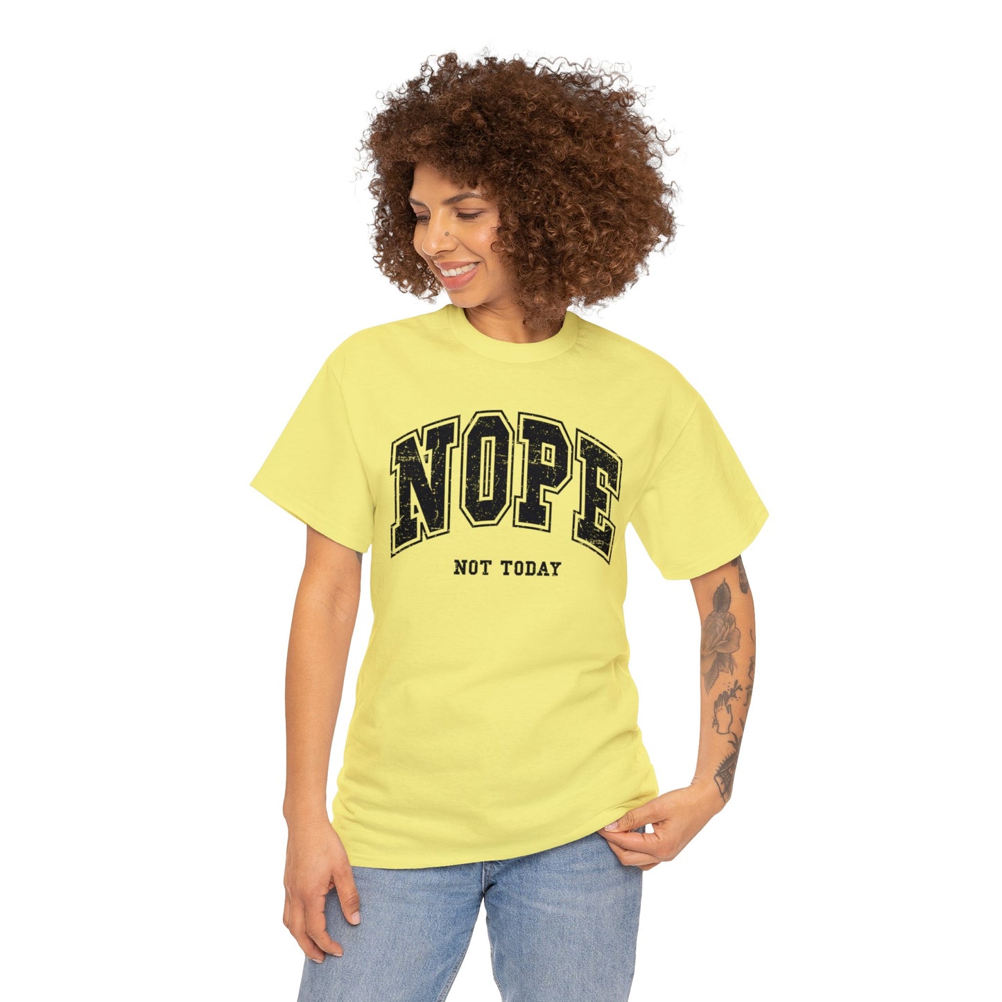 Nope, not today - Unisex Heavy Cotton Tee