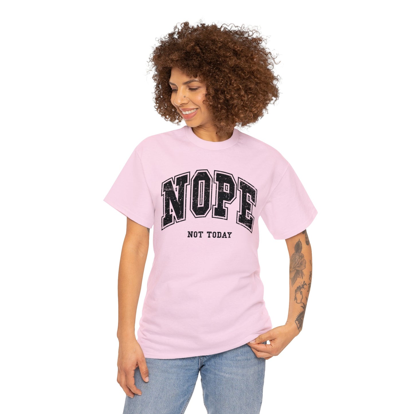 Nope, not today - Unisex Heavy Cotton Tee