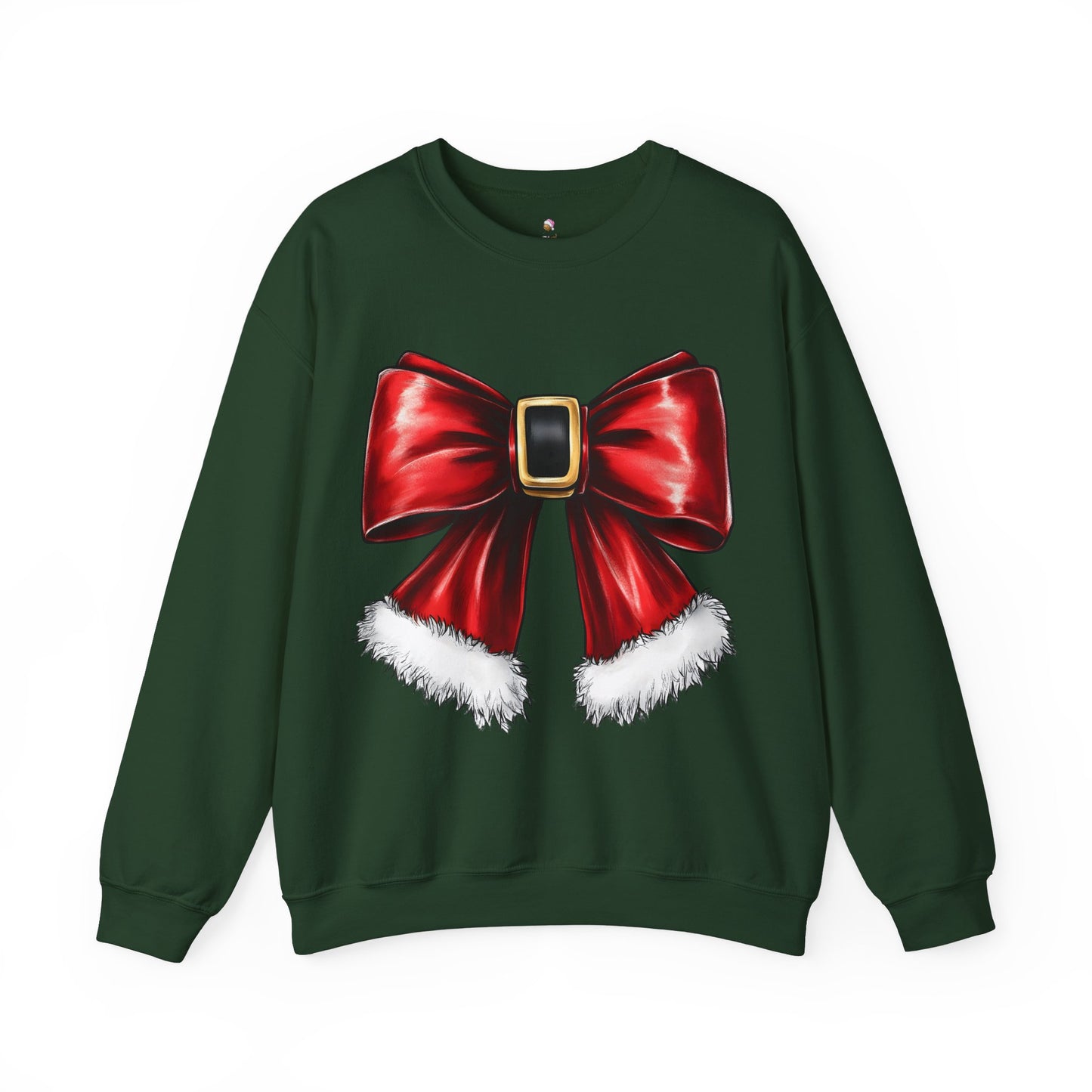 Santa Bow - Coquette - Crewneck Christmas Sweatshirt