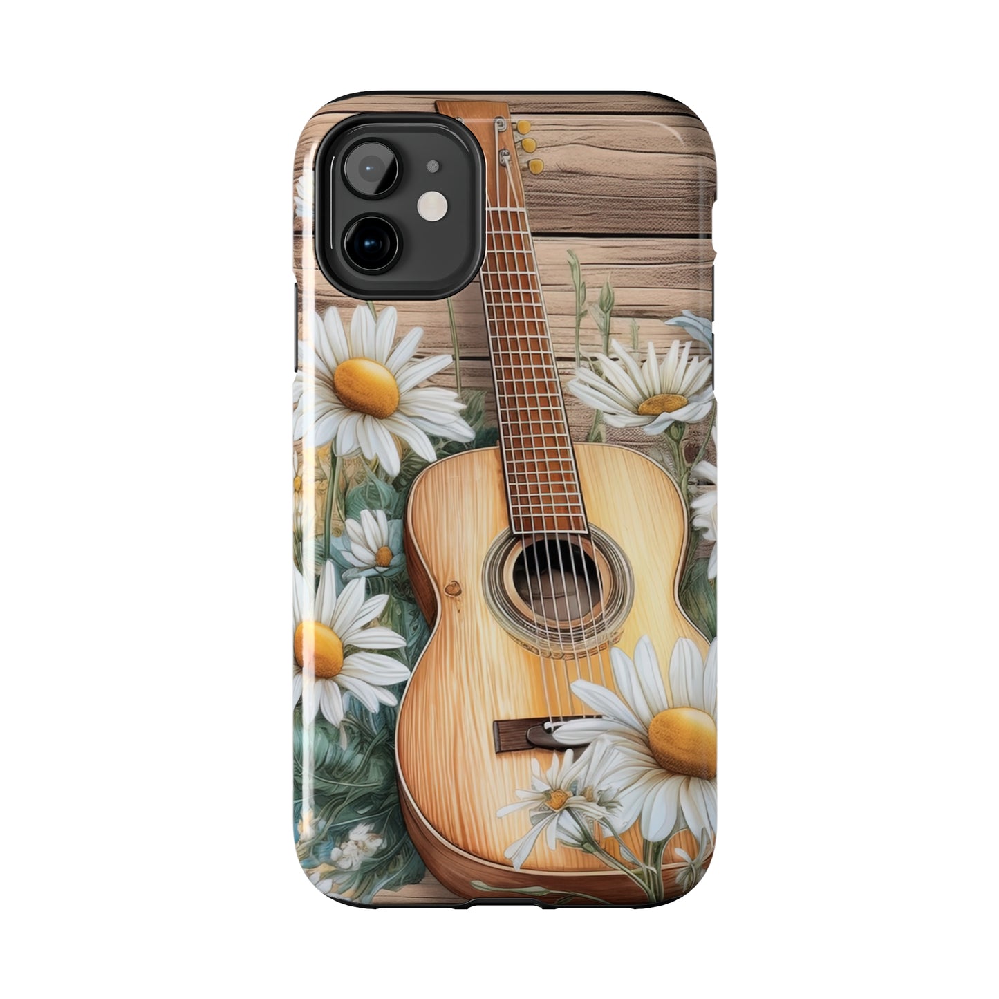 Guitar & Daisies - Tough Phone Cases