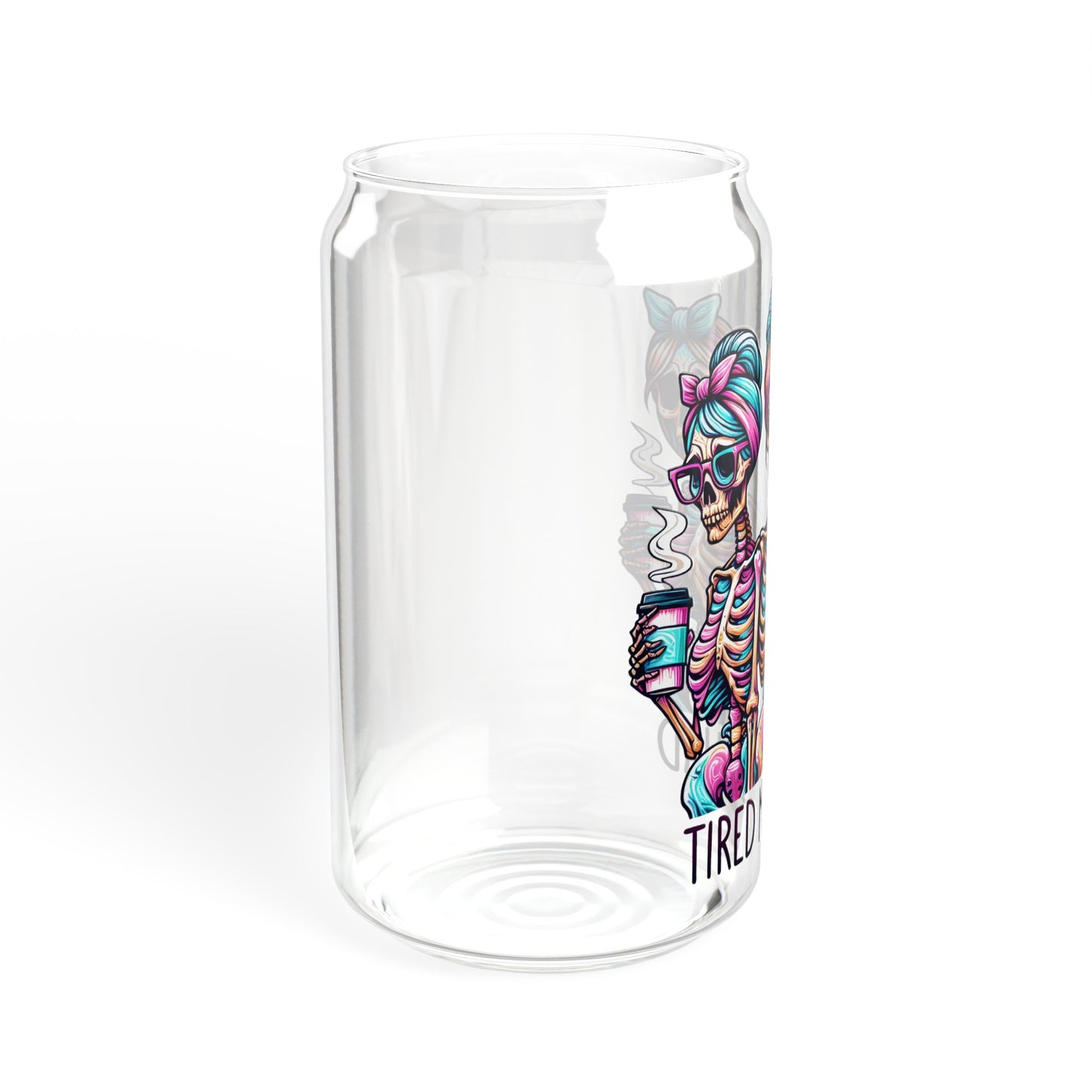 Tired Mom Squad - Sipper Glass, 16oz