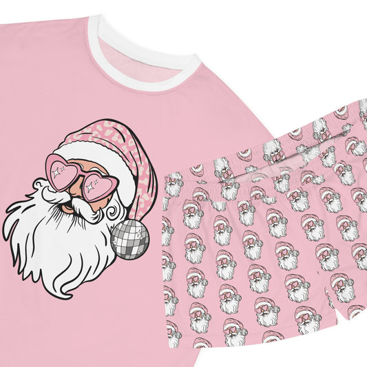 Pink Disco Santa - Women's Short Pajama Set