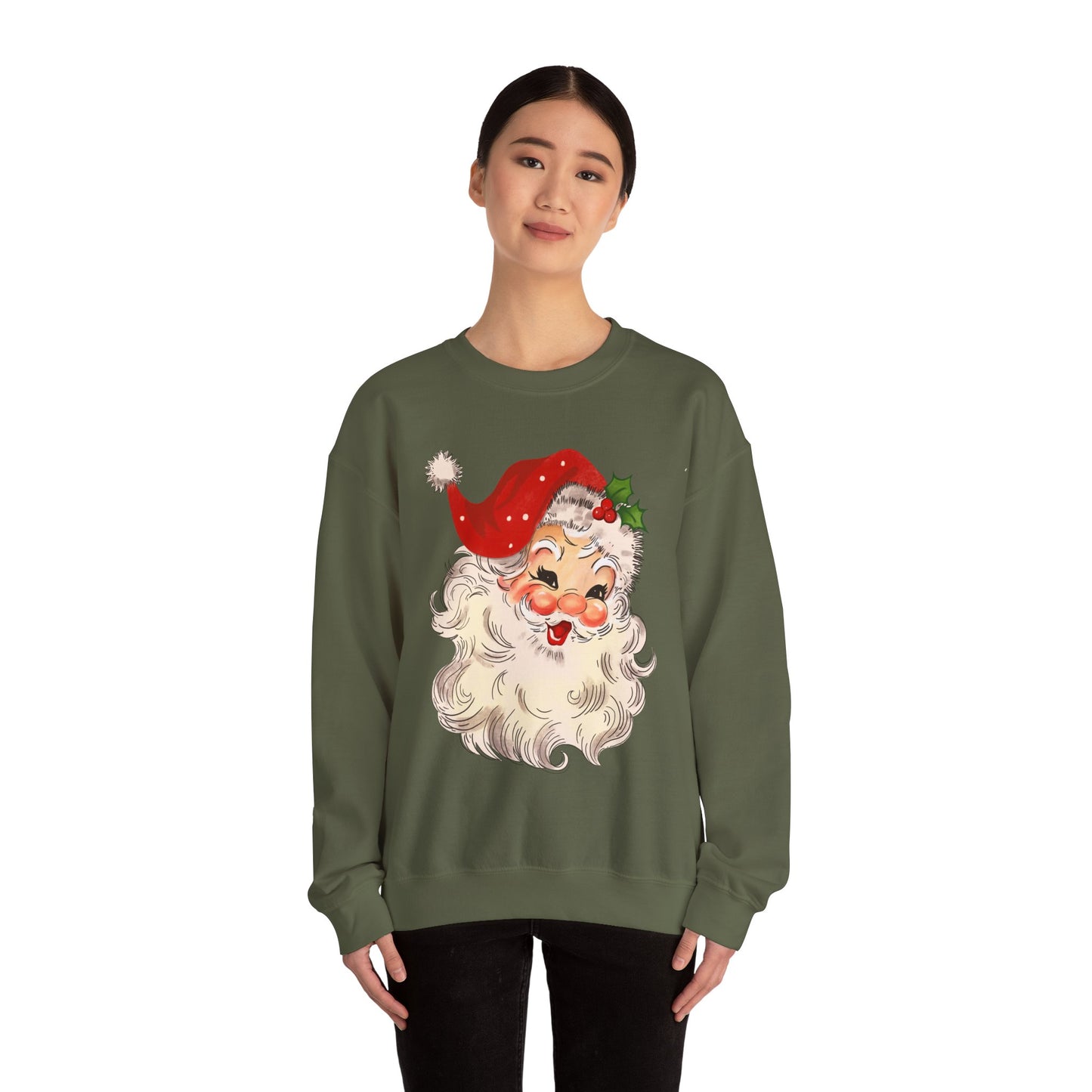 Blushing Santa Christmas Sweatshirt