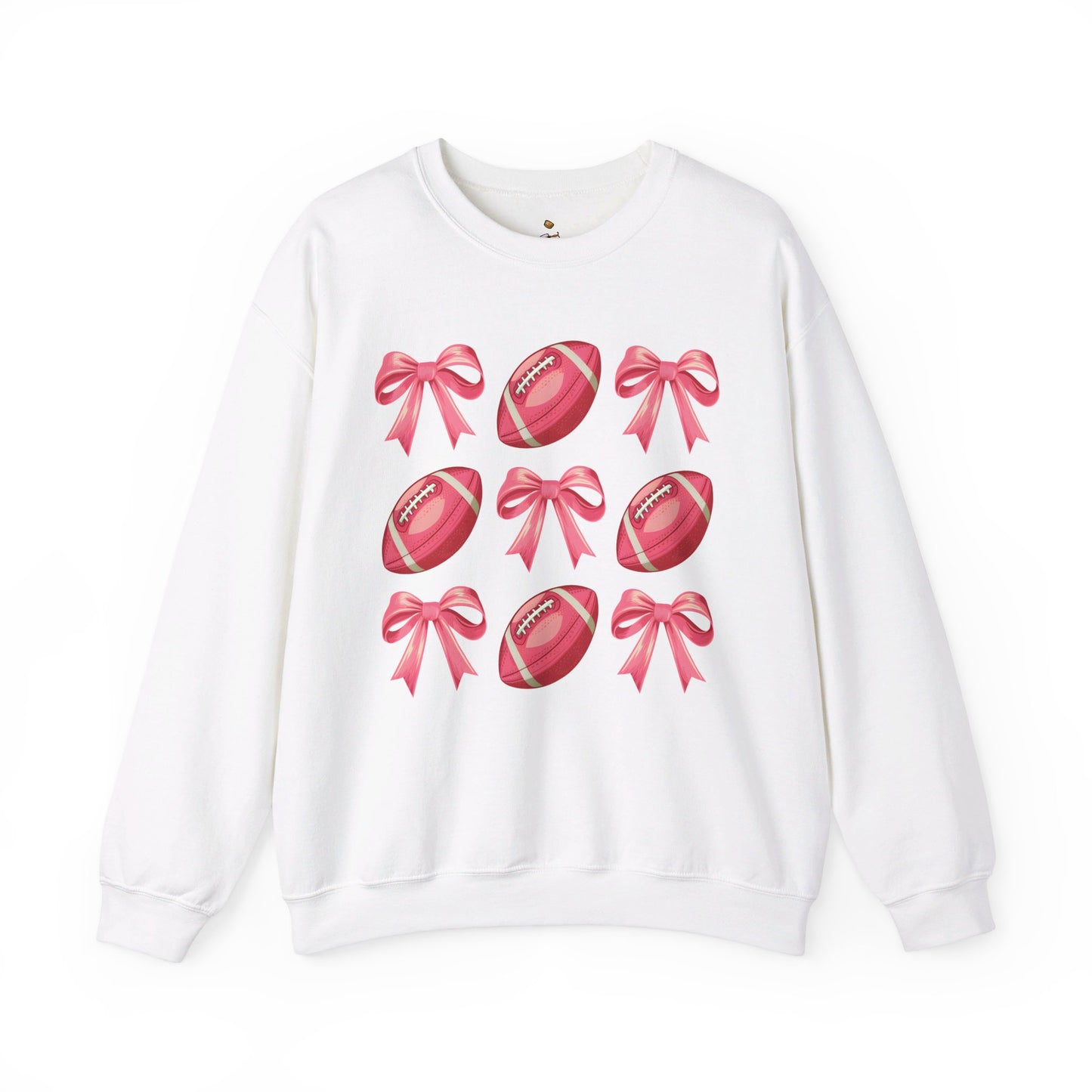 Pink Footballs and Bows Coquette Sweatshirt