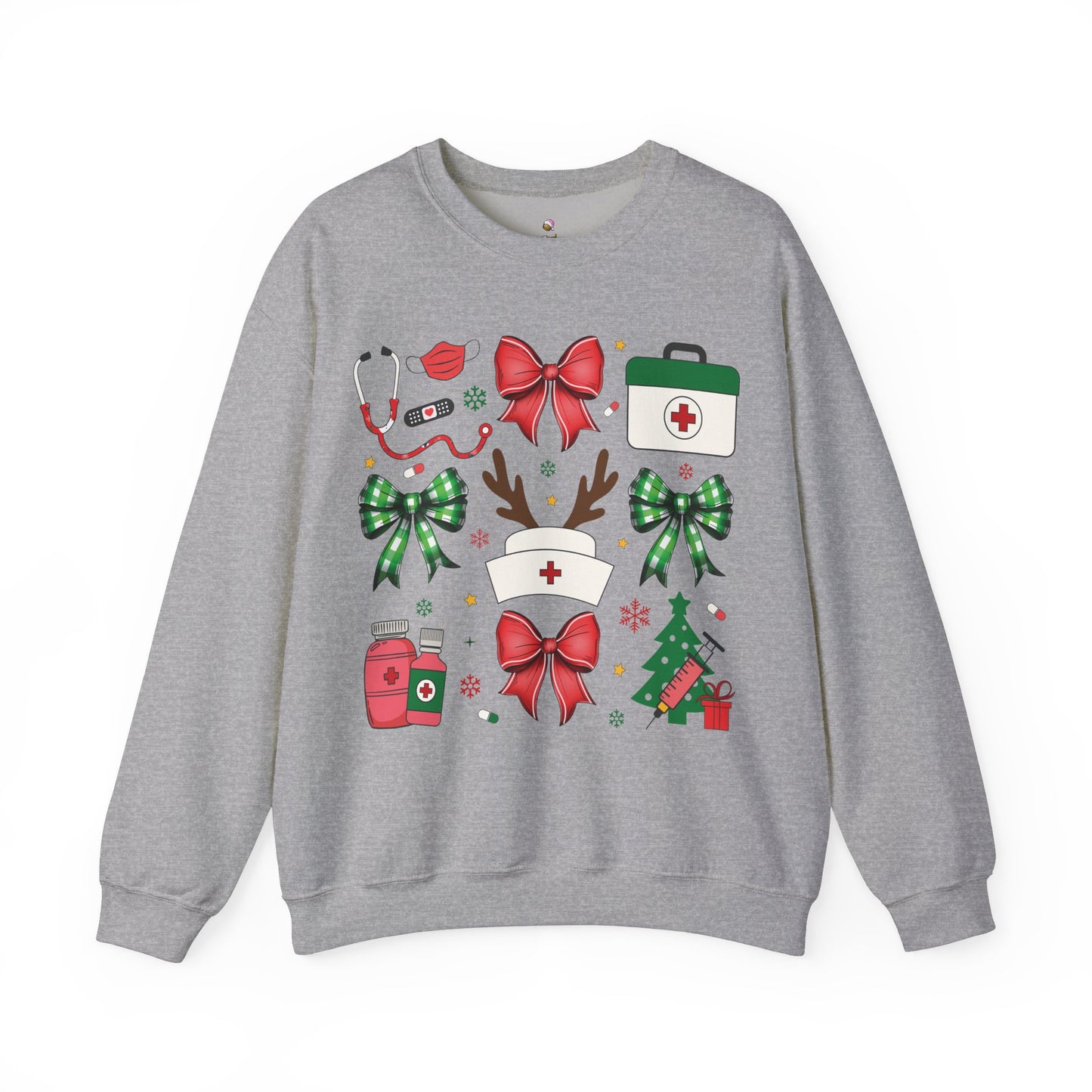 Christmas Nurse Coquette Christmas Sweatshirt