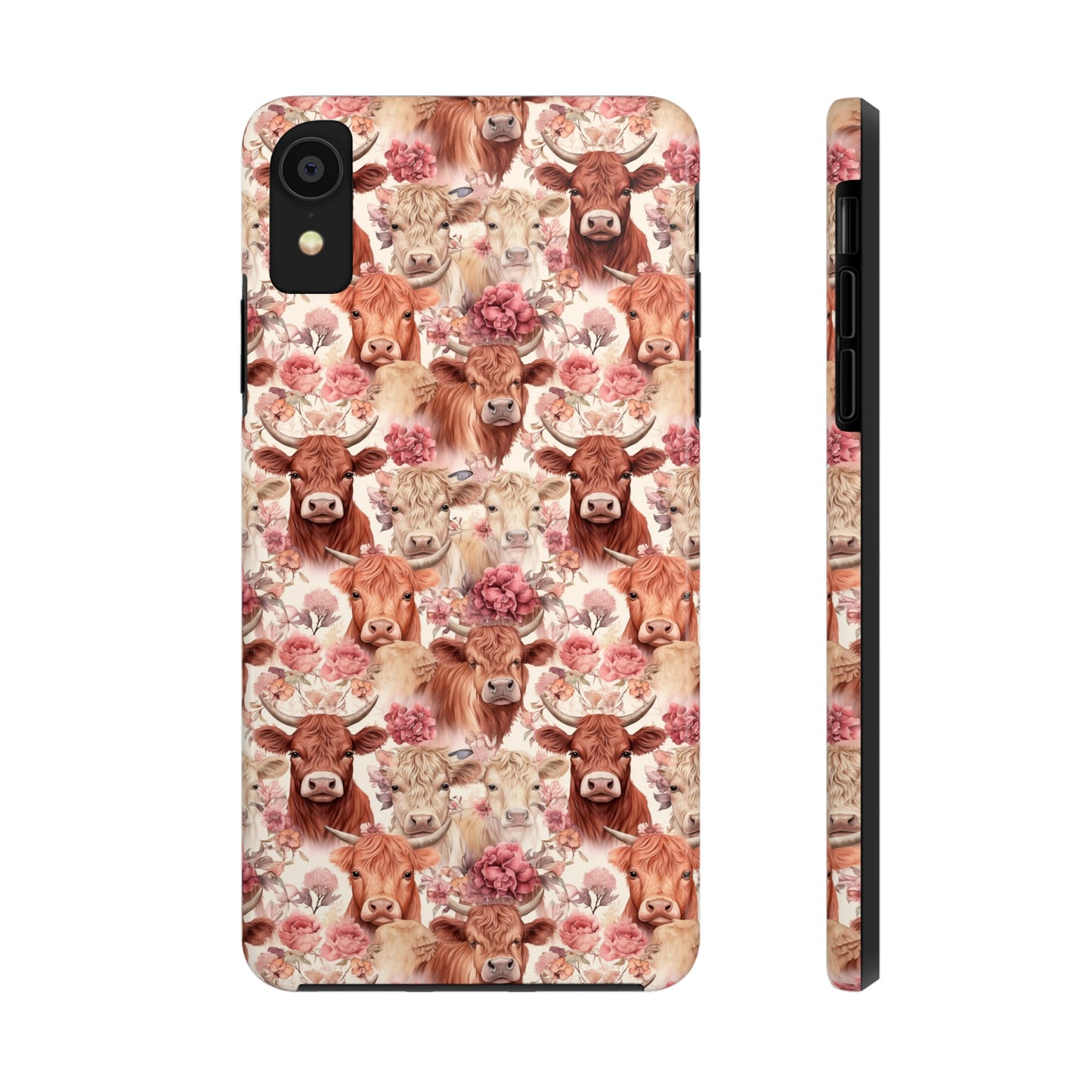 Highland Cow Floral - Tough Phone Cases