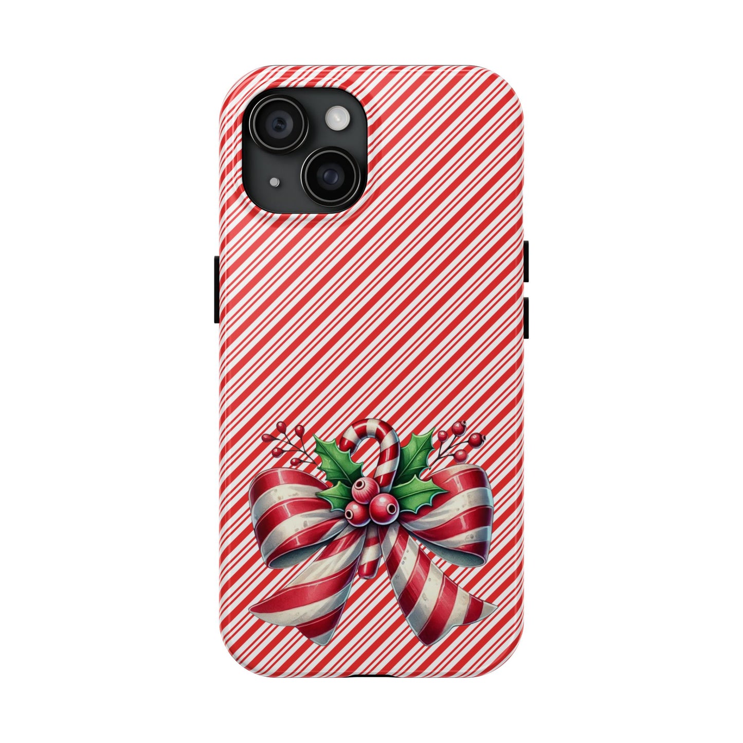 Candy Cane Bow - Christmas  -  Tough Phone Cases