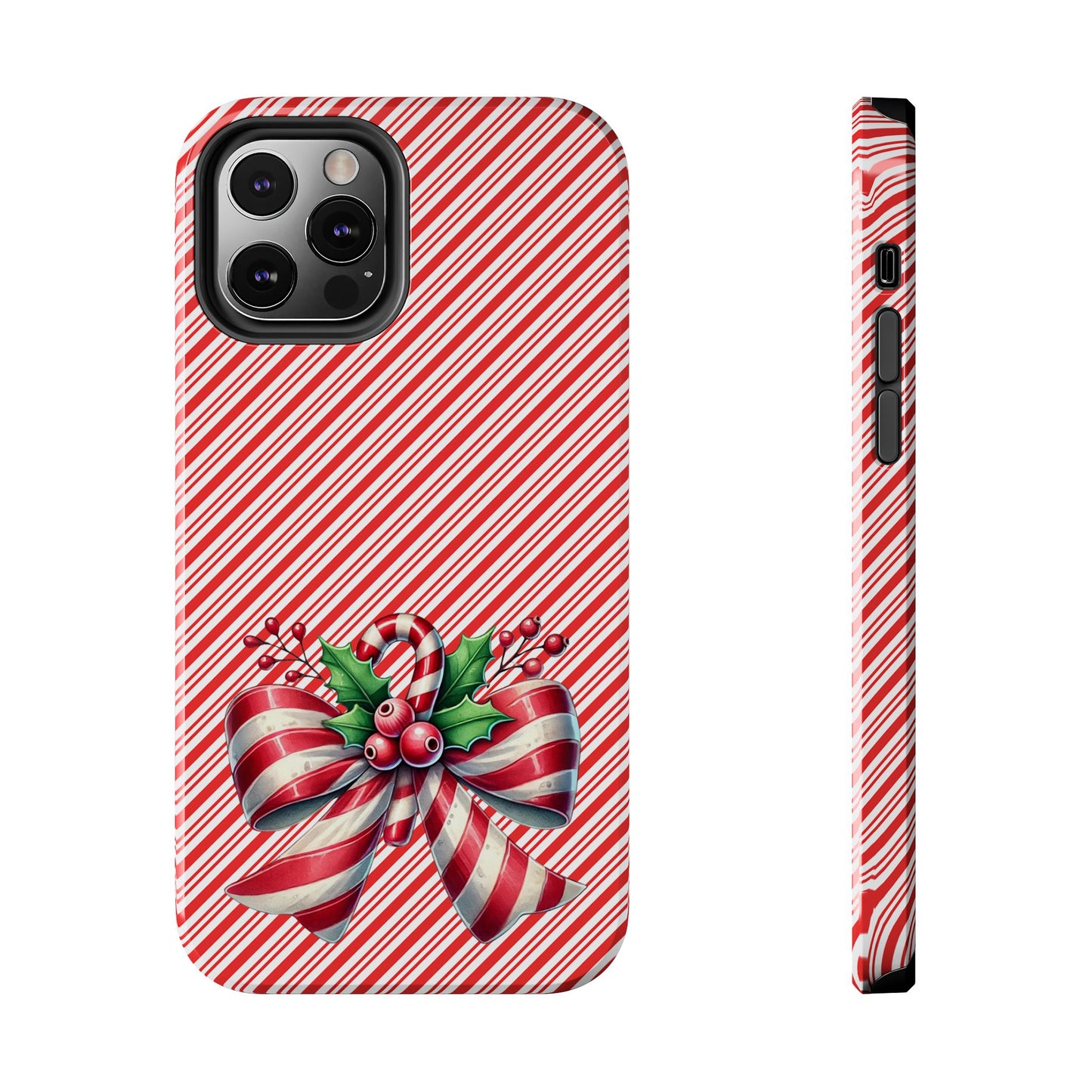 Candy Cane Bow - Christmas  -  Tough Phone Cases