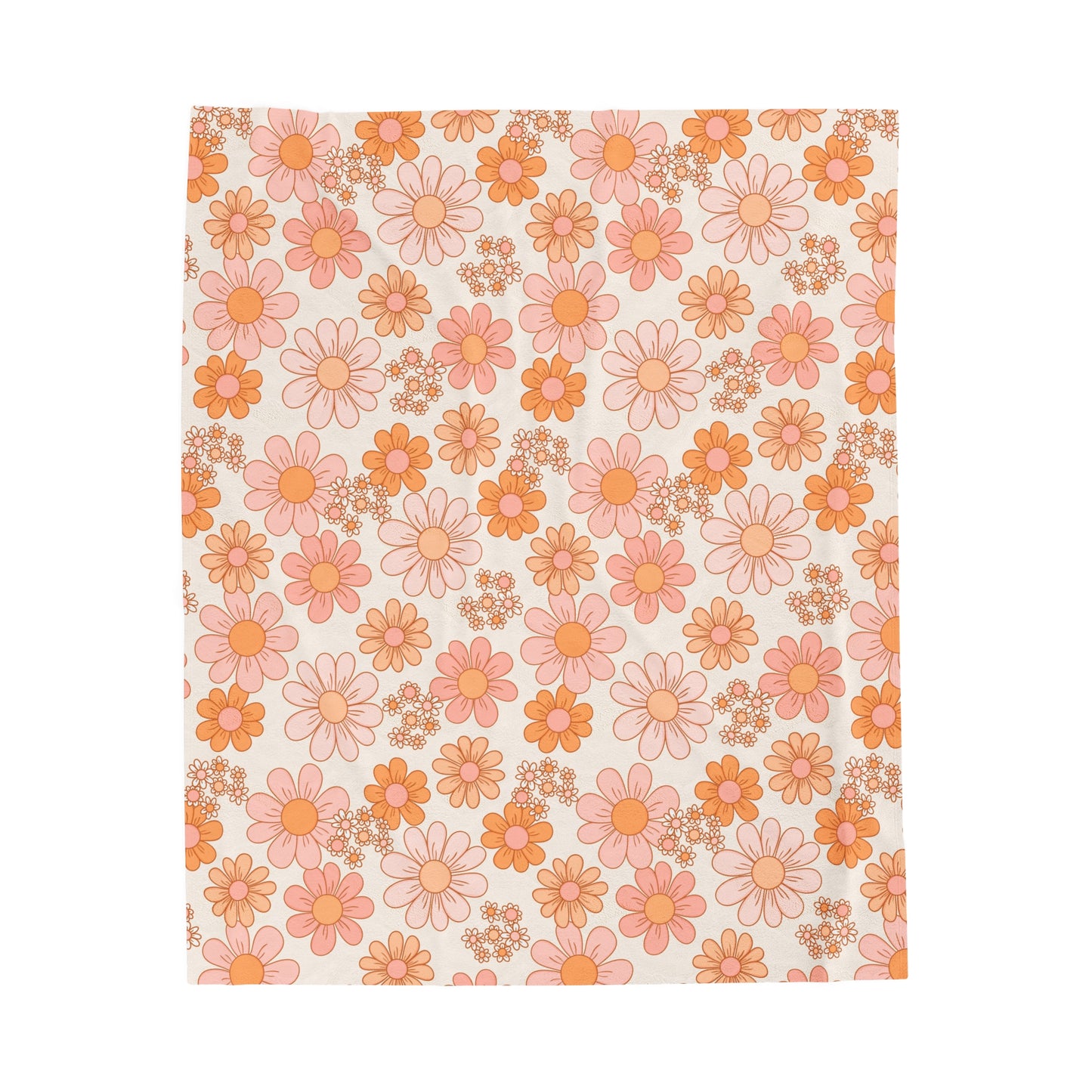 Retro Floral -  Plush Blanket