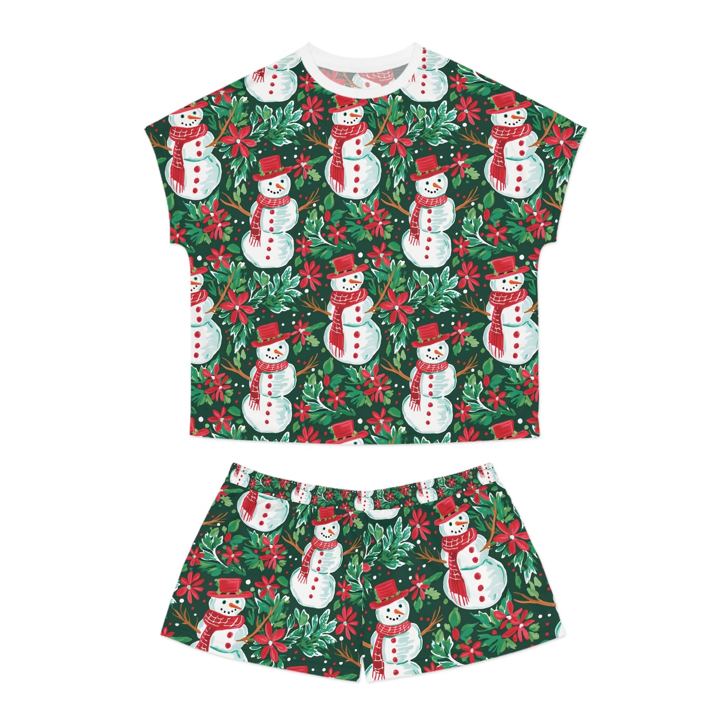 Holly Jolly Snowman - Women's Short Pajama Set