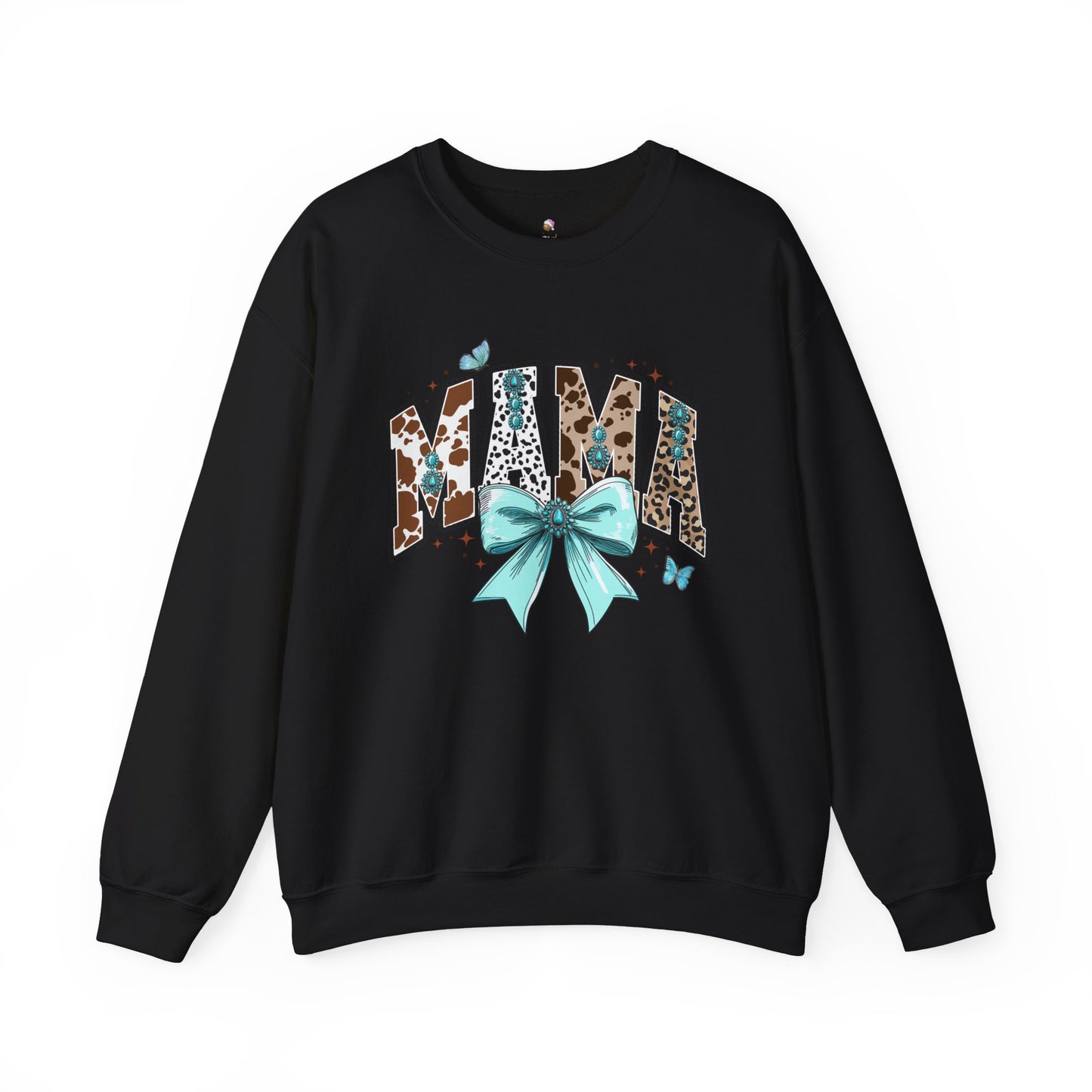 Turquoise Mama Bow - Crewneck Sweatshirt