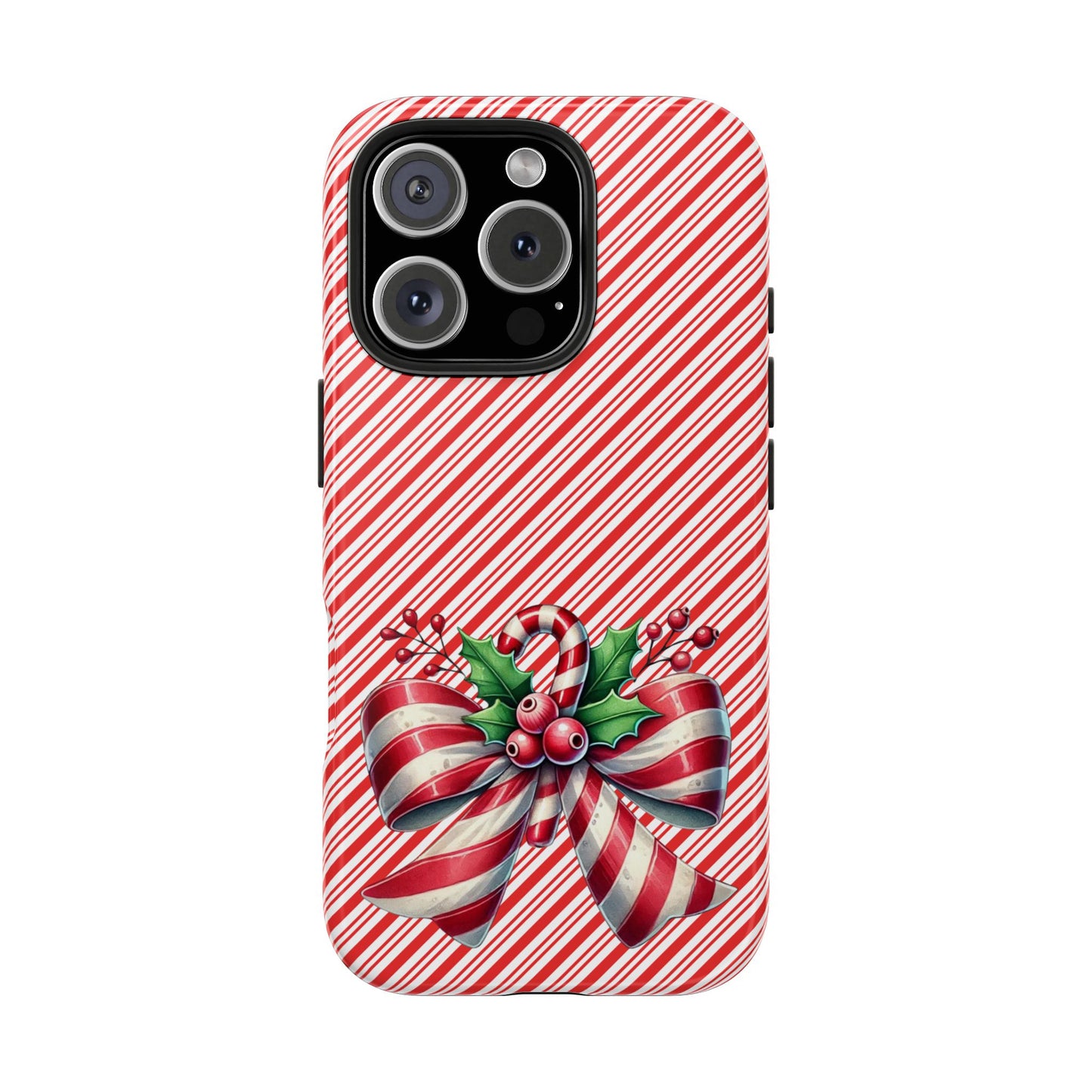 Candy Cane Bow - Christmas  -  Tough Phone Cases