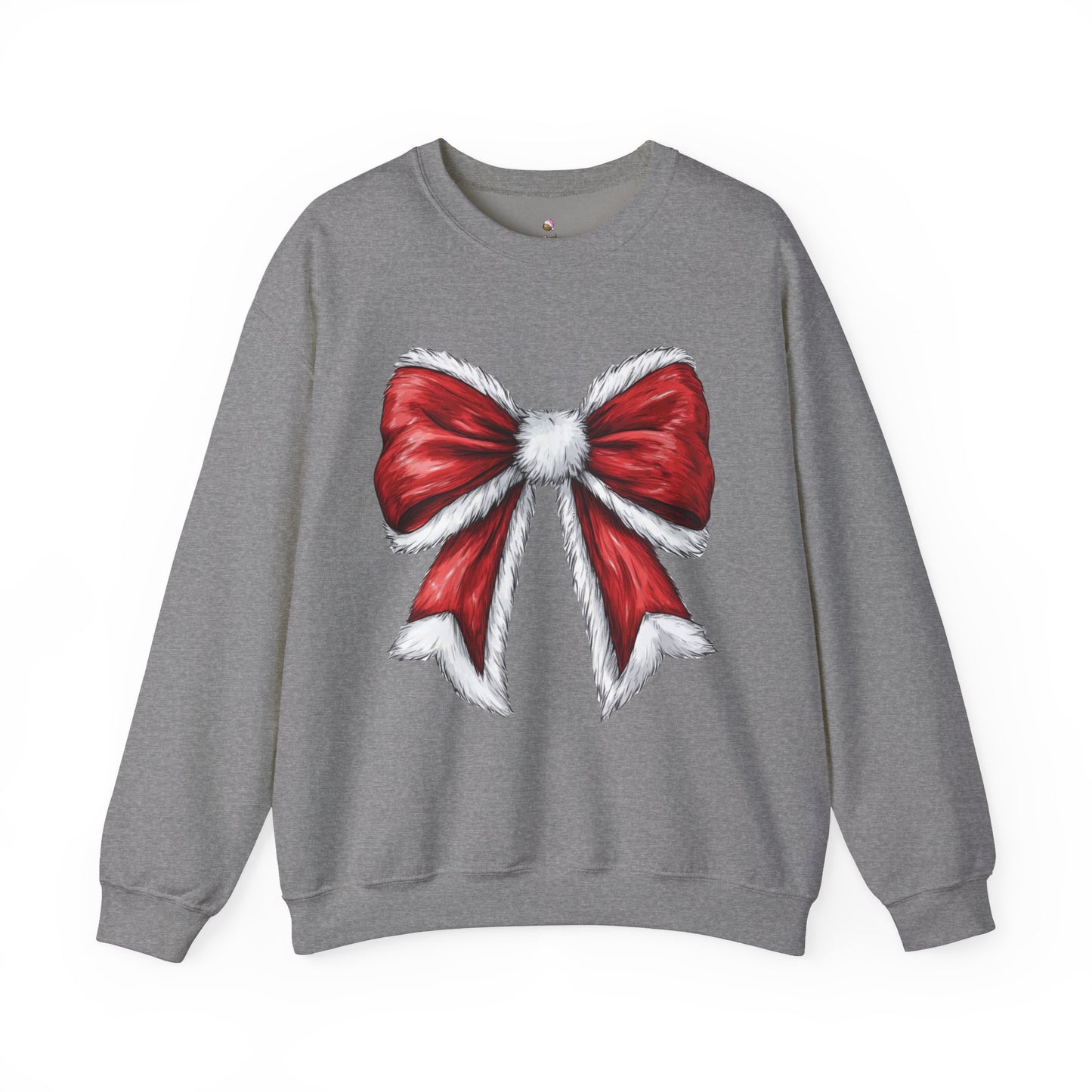 Christmas Santa Bow Coquette Sweatshirt