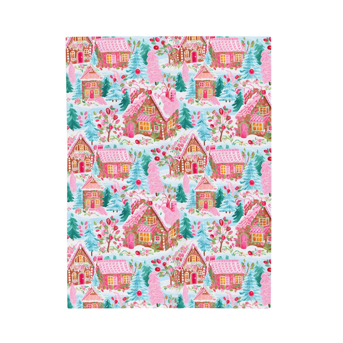 Sugar Plum Cottage - Plush Christmas Blanket