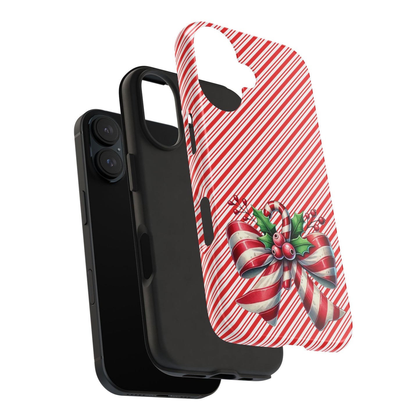 Candy Cane Bow - Christmas  -  Tough Phone Cases