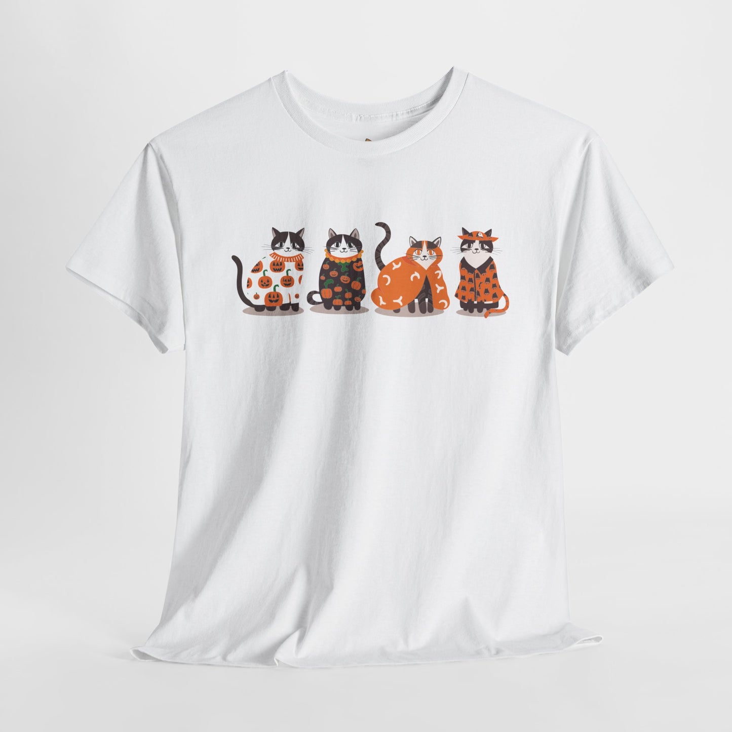 Halloween Kitties - Unisex Heavy Cotton Tee