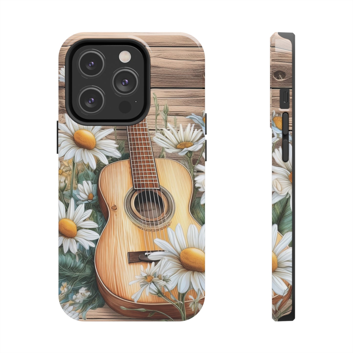 Guitar & Daisies - Tough Phone Cases