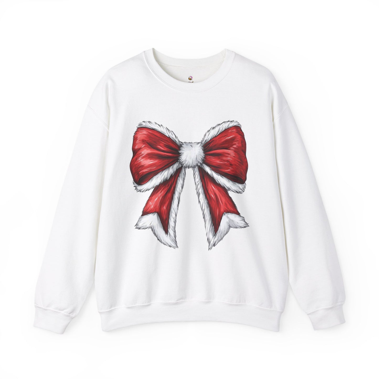 Christmas Santa Bow Coquette Sweatshirt