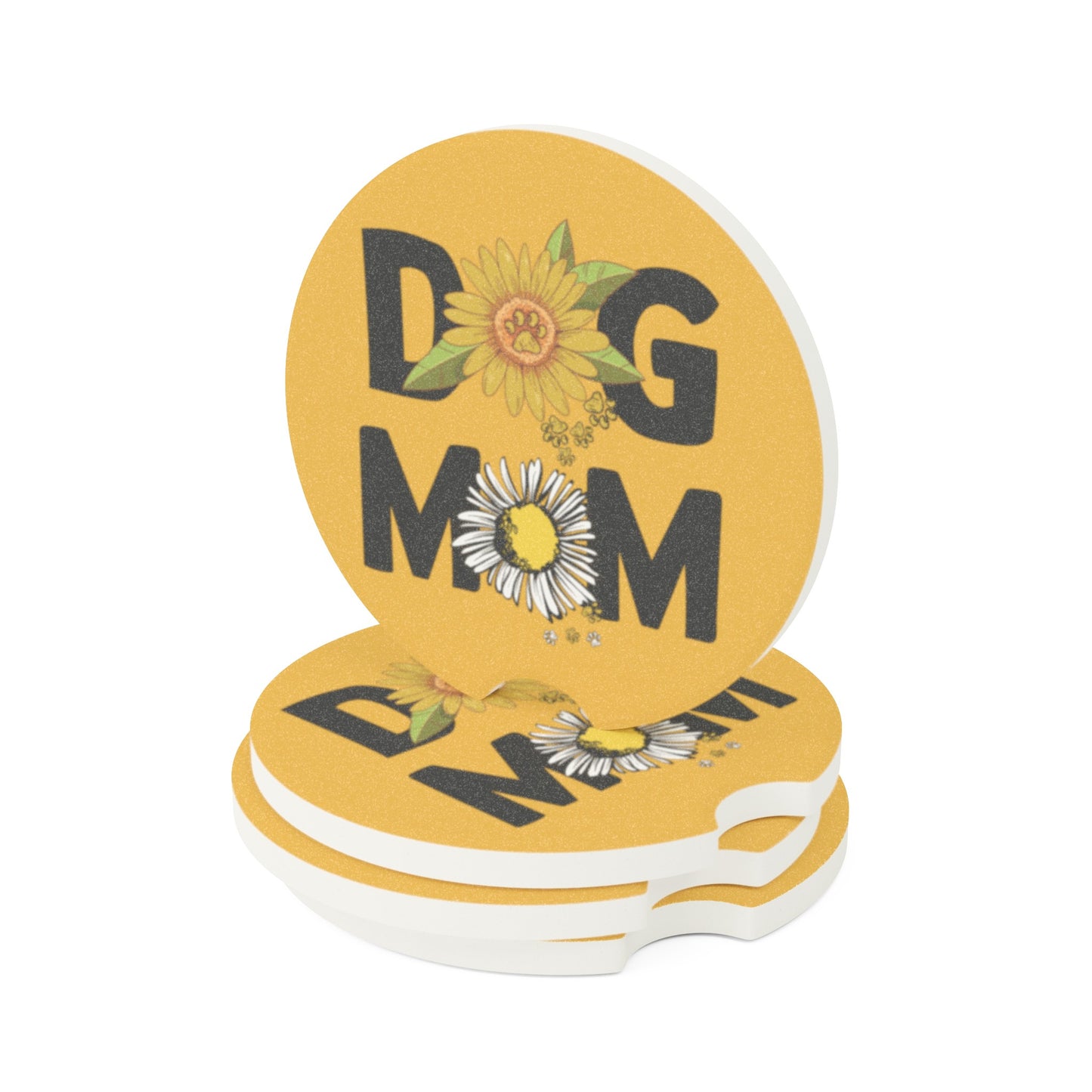 Dog Mom - Soapstone Car Coaster