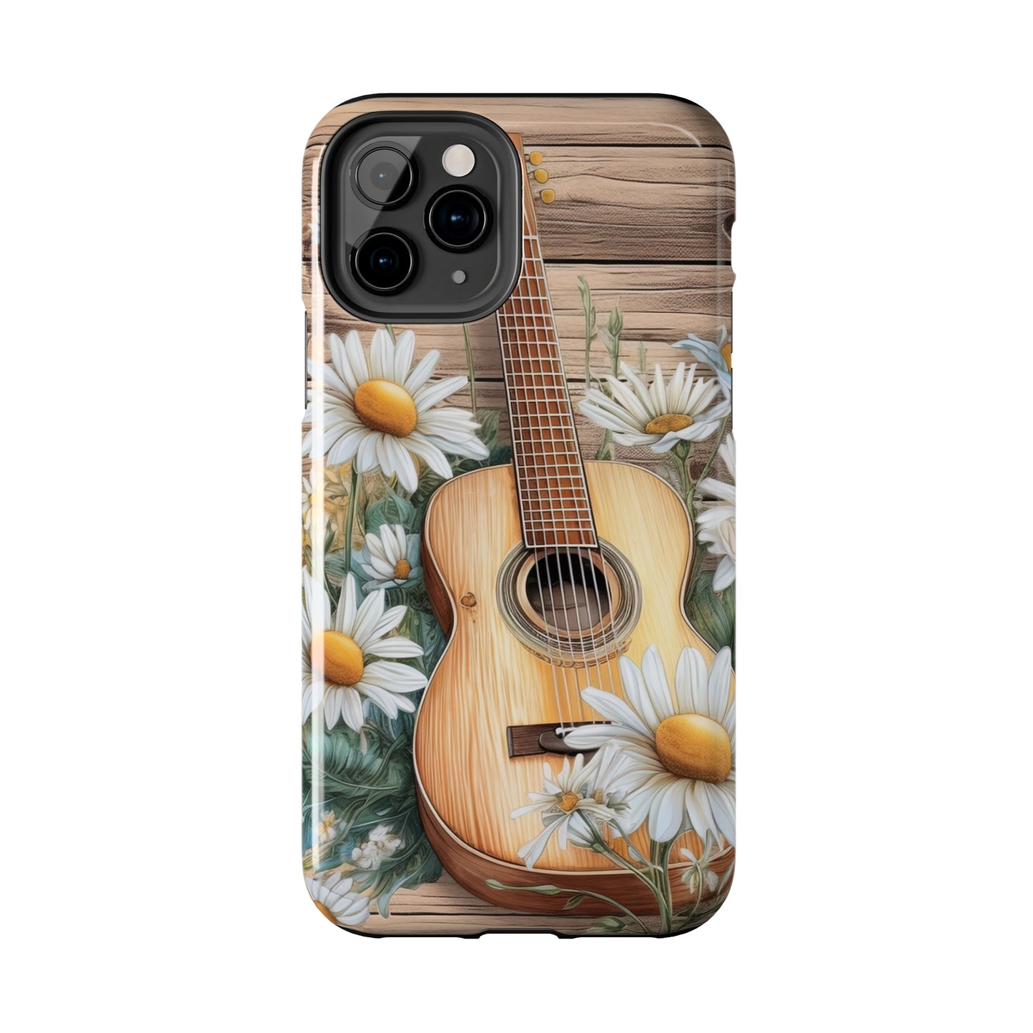 Guitar & Daisies - Tough Phone Cases