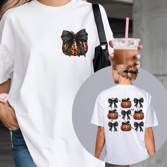 Leopard Print Pumpkins - Coquette - Halloween Tee - Shirt