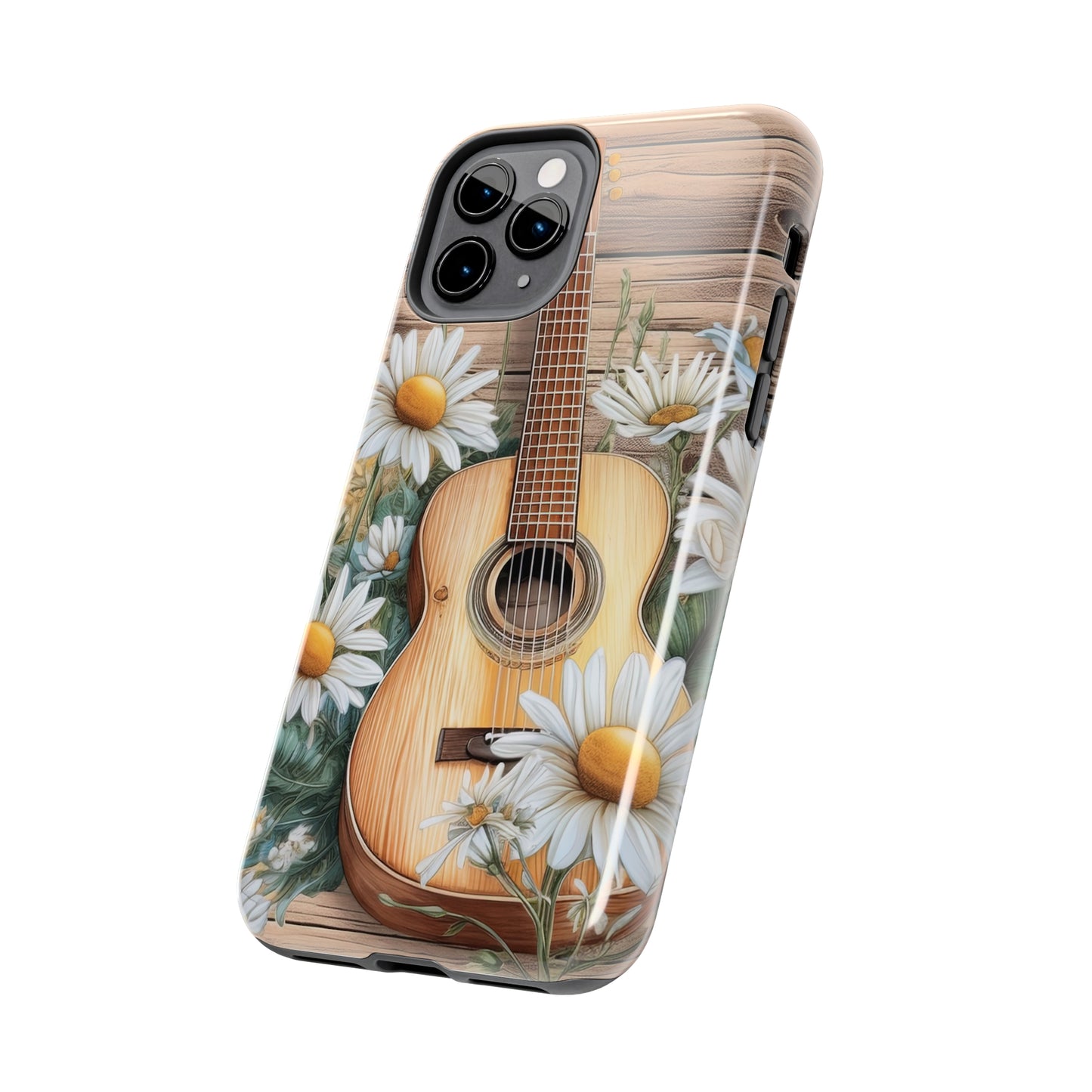 Guitar & Daisies - Tough Phone Cases