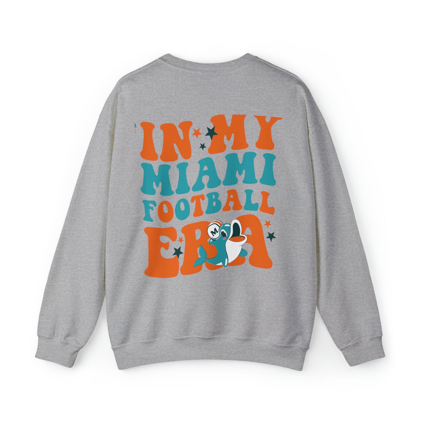 Miami Football Era - Front & Back - Unisex Heavy Blend™ Crewneck Sweatshirt