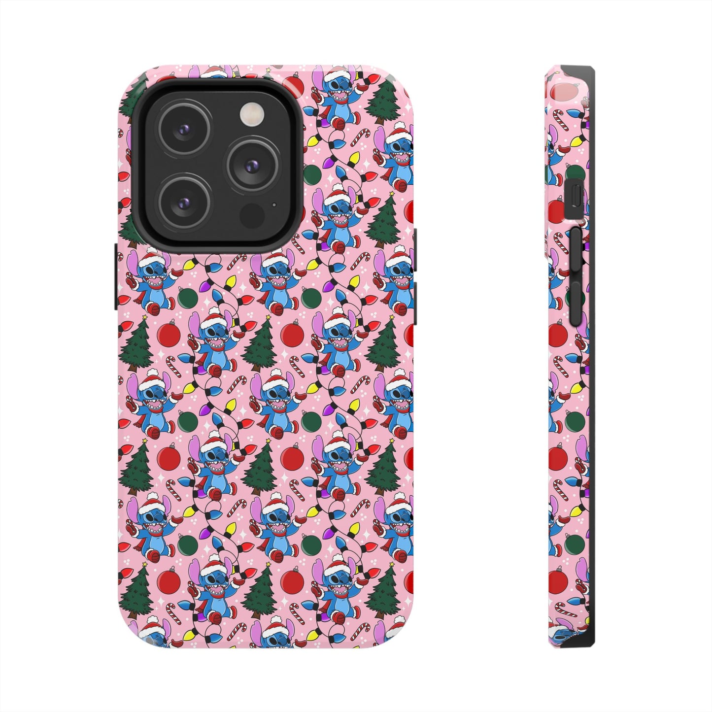 Pink Christmas Blue Alien -  Tough Phone Cases