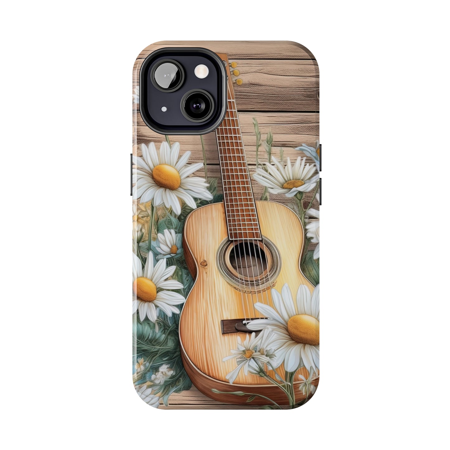 Guitar & Daisies - Tough Phone Cases