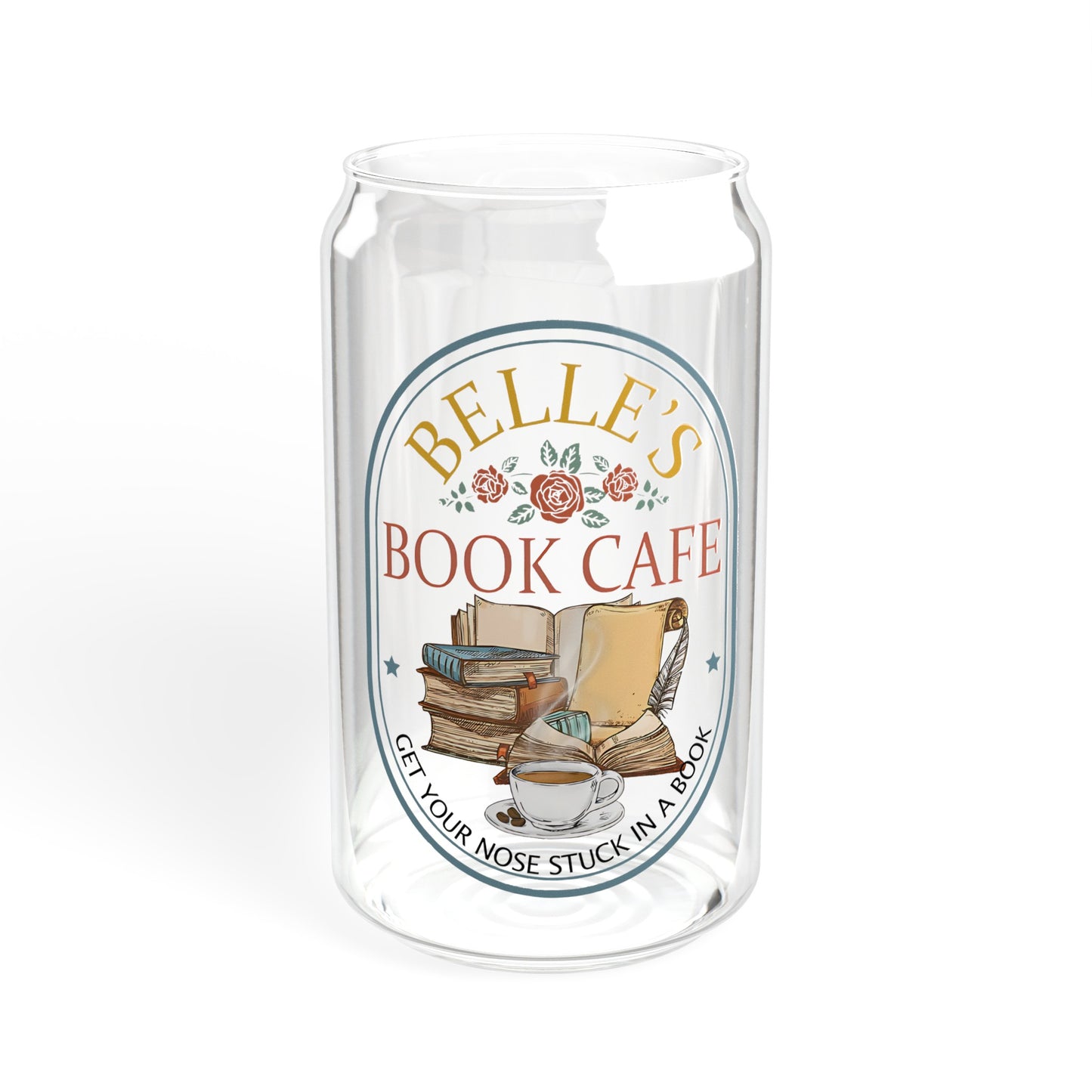 Belles Book Cafe - Sipper Glass, 16oz