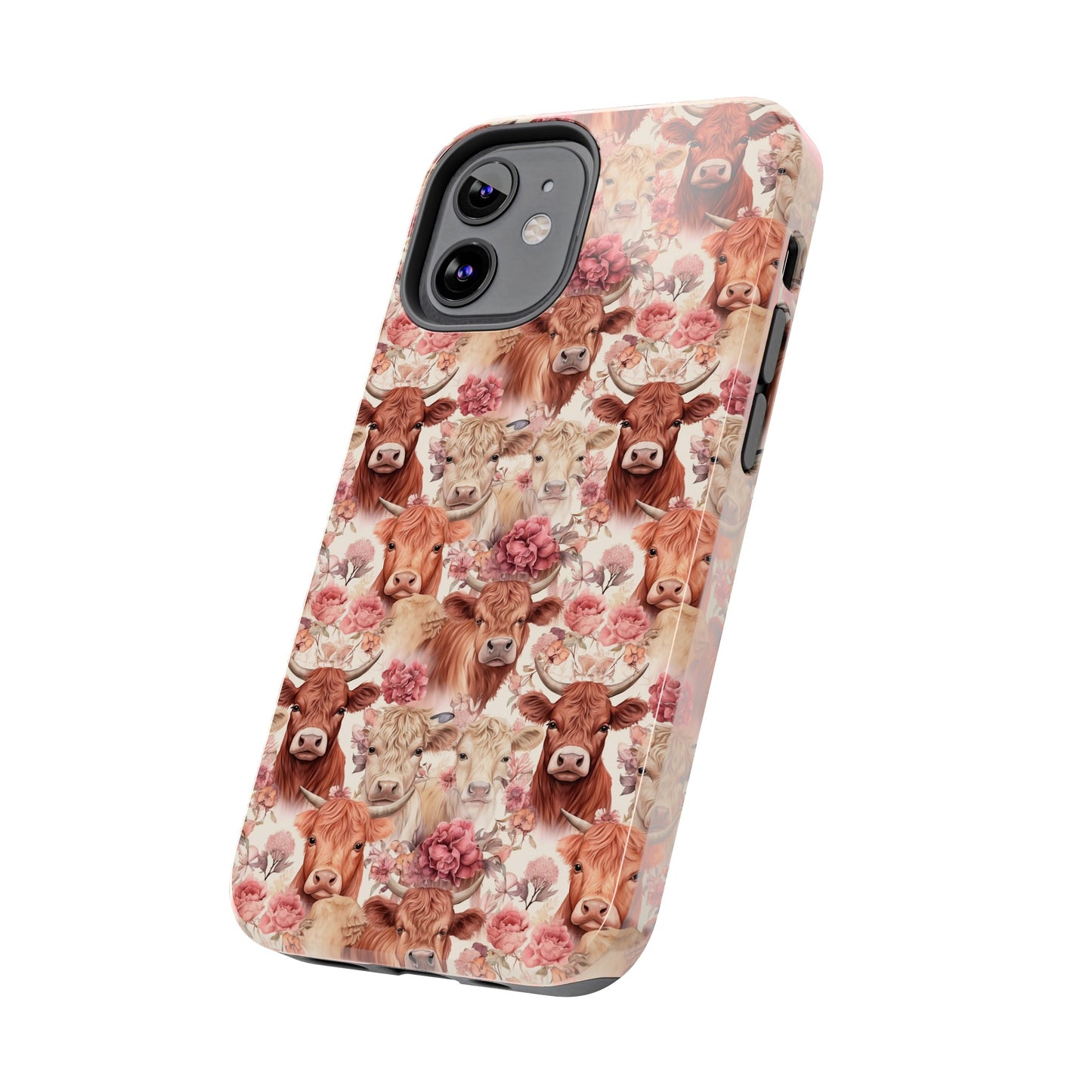 Highland Cow Floral - Tough Phone Cases