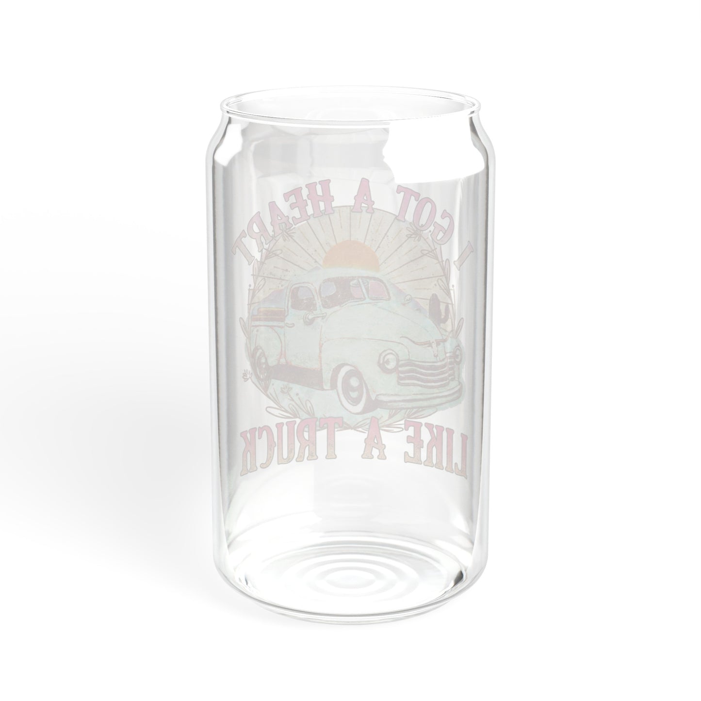 Heart Like A Truck - Sipper Glass, 16oz