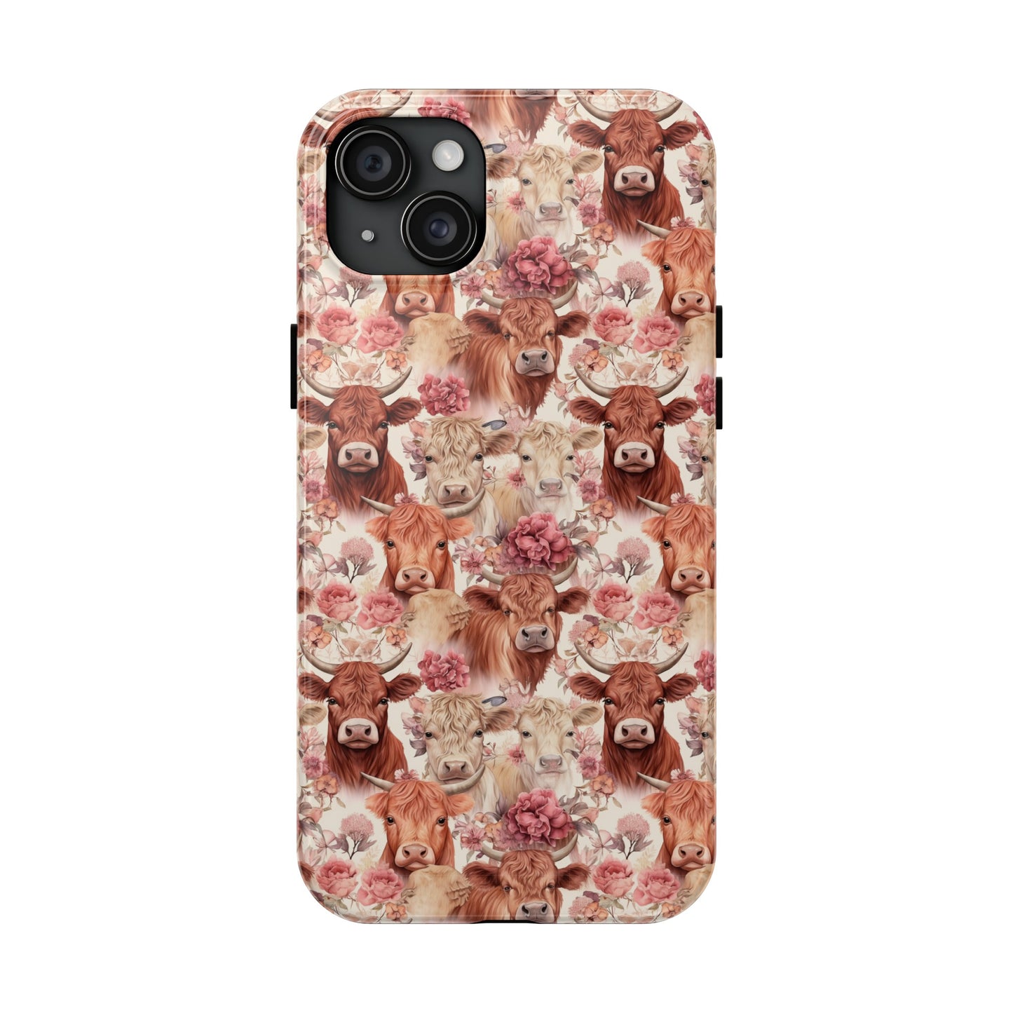 Highland Cow Floral - Tough Phone Cases