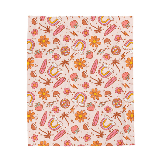 Retro Summer - Plush Blanket