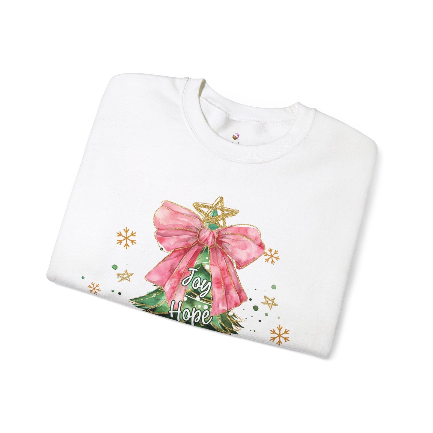 Joy Hope Tree Christmas Sweatshirt