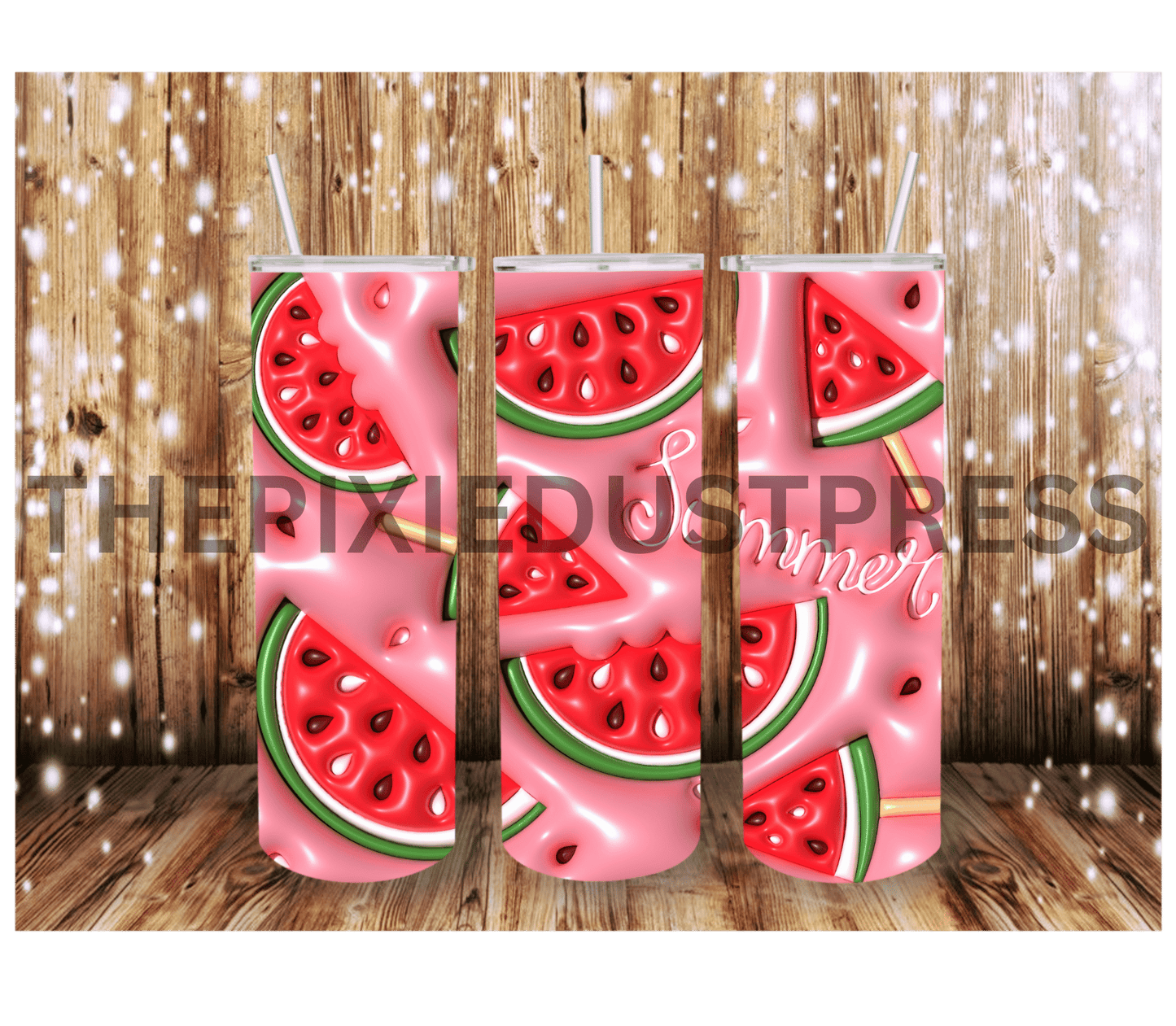 Puffy Summer Watermelon -  20 oz Tumbler