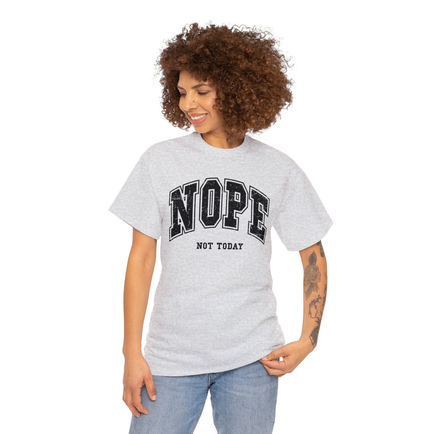 Nope, not today - Unisex Heavy Cotton Tee