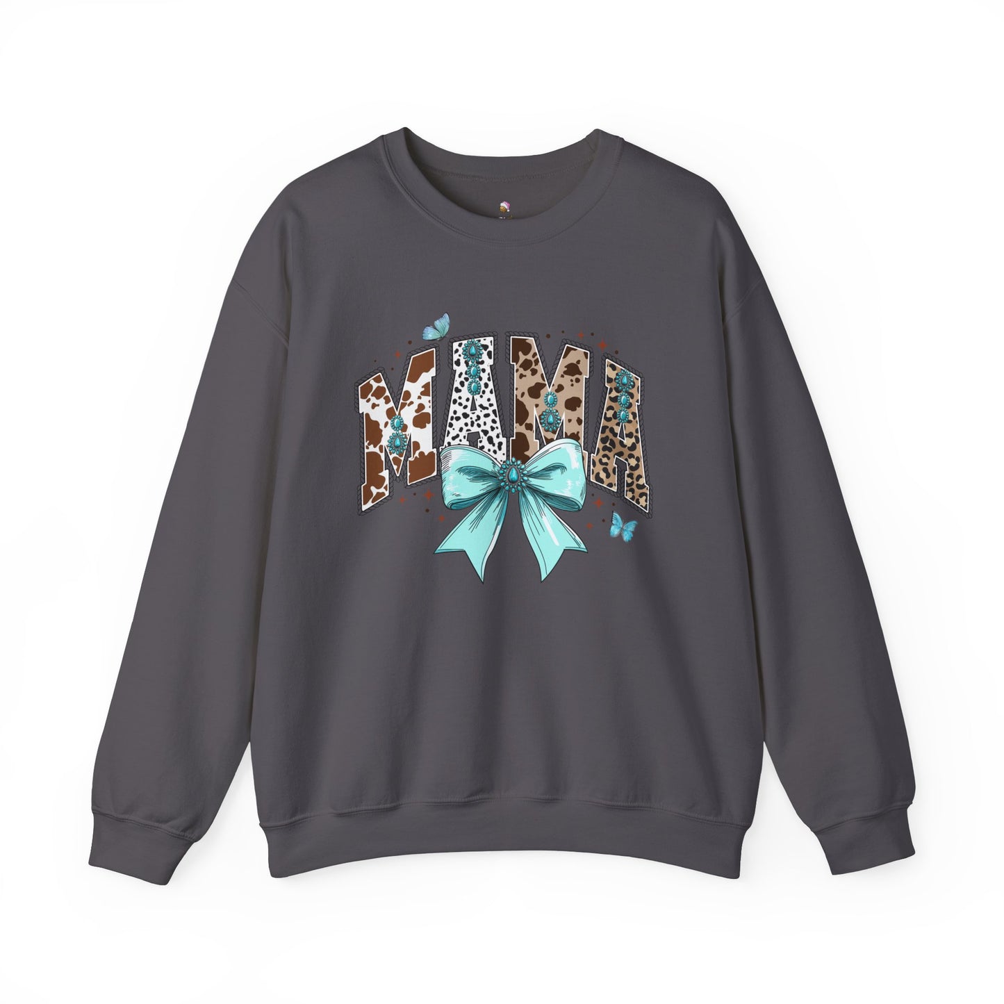 Turquoise Mama Bow - Crewneck Sweatshirt