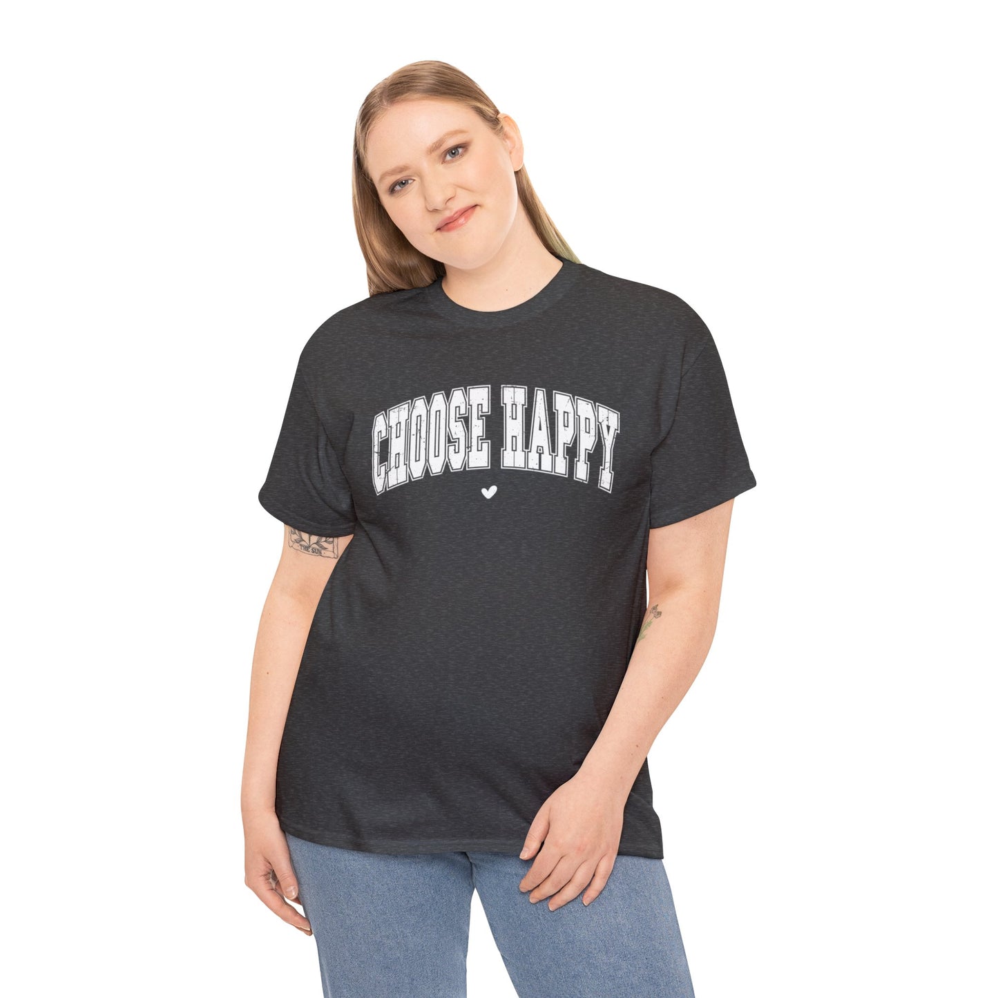 Choose Happy - Unisex Heavy Cotton Tee