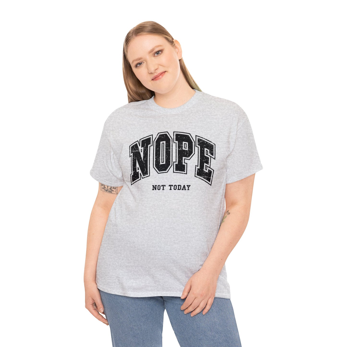 Nope, not today - Unisex Heavy Cotton Tee