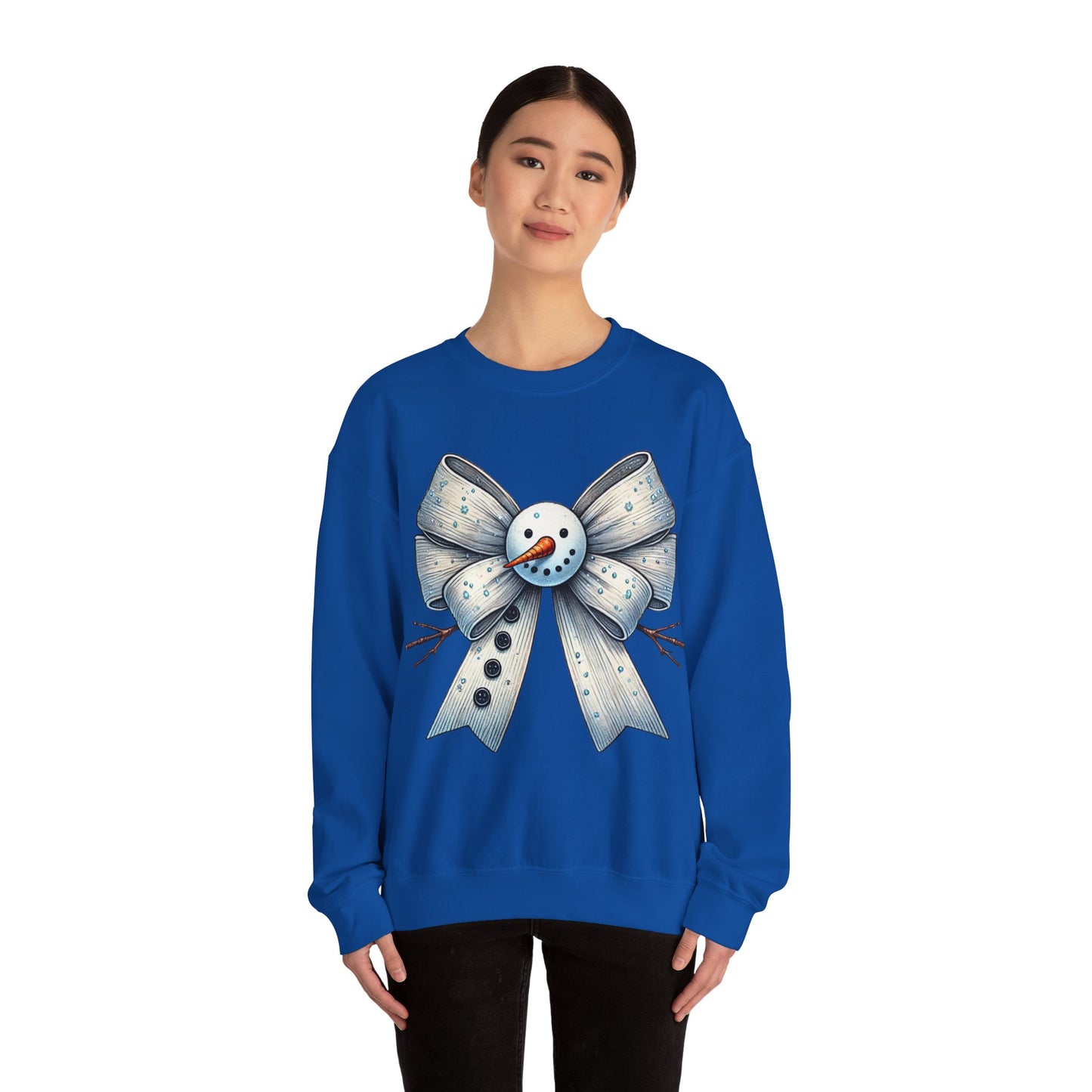 Frosty The Bowman Coquette Crewneck Christmas Sweatshirt