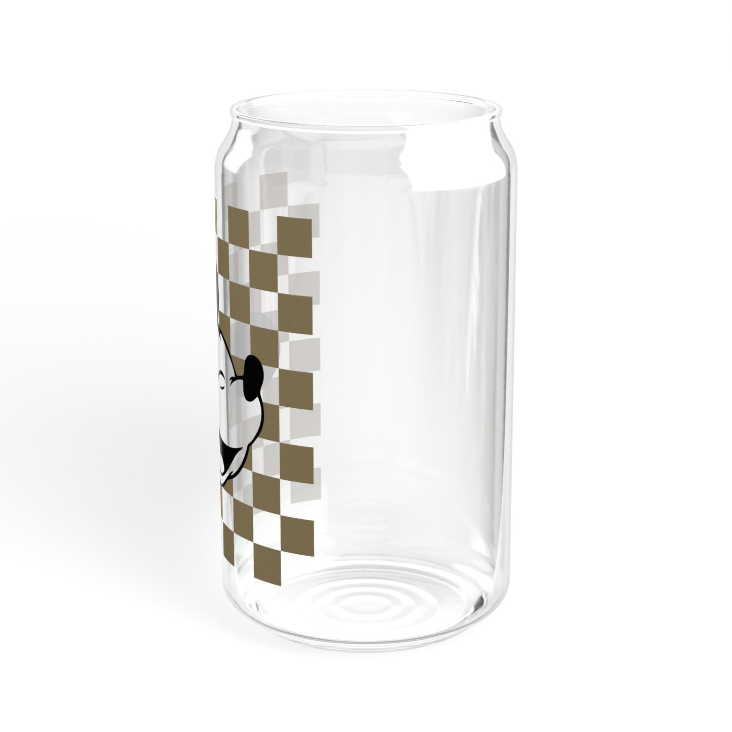 Checkered Mouse - Sipper Glass, 16oz