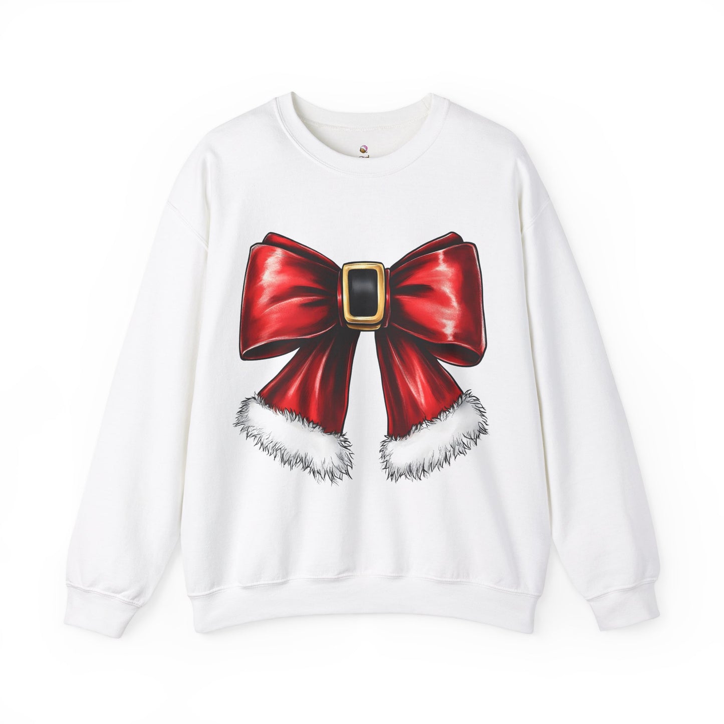 Santa Bow - Coquette - Crewneck Christmas Sweatshirt